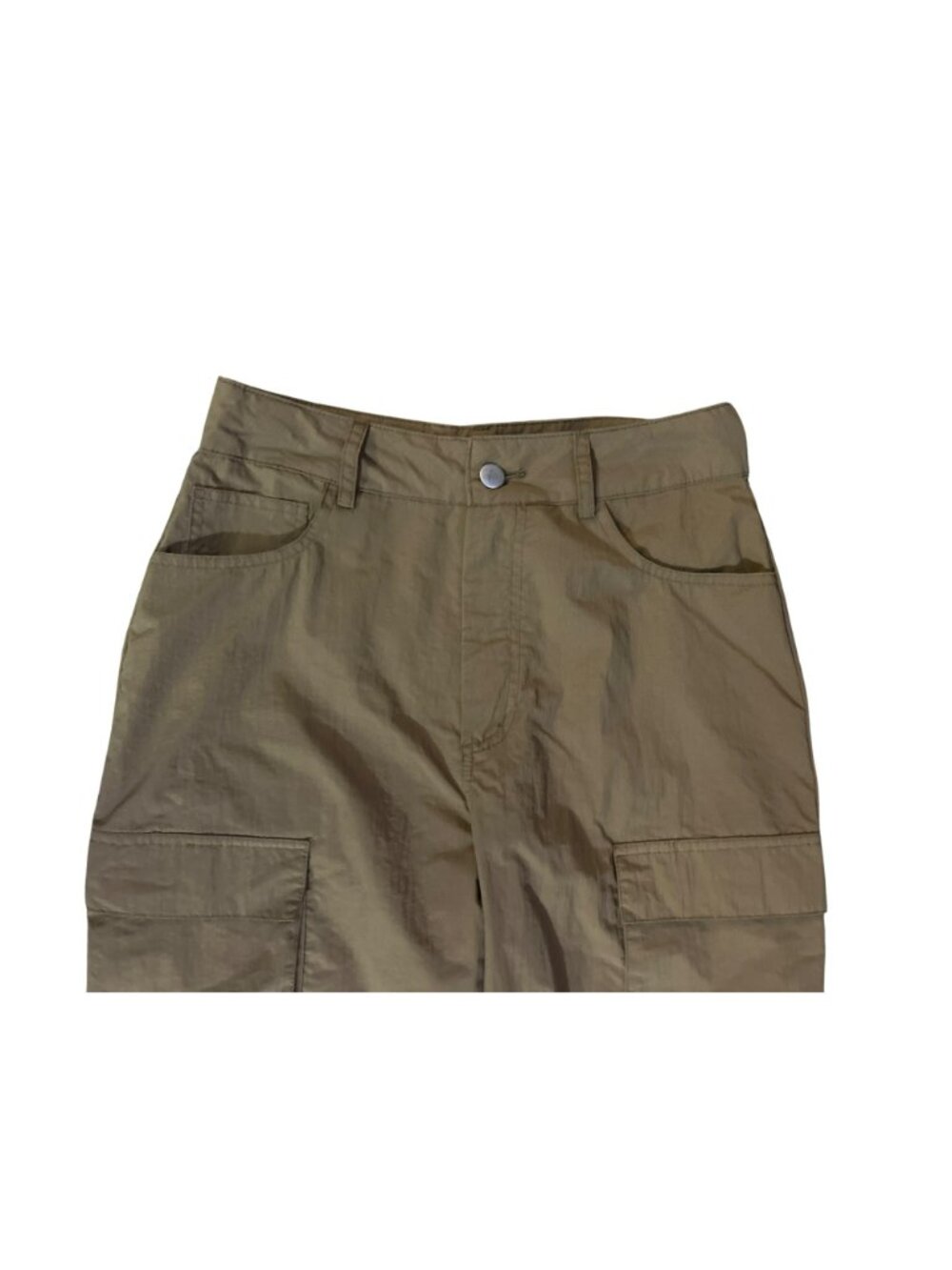 Forever 21 Cargo Pants Women's Small Dark Tan Belted Hem Nylon Blend Used - Picture 9 of 15